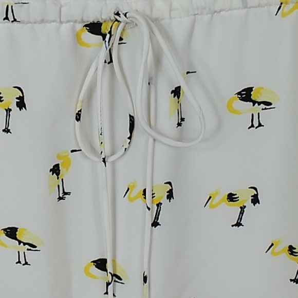 Tie Waist Flamingo Print Mini Dress - Picture 7 of 16